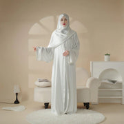 Satin Abaya With Matching Belt Made Of Diamond Tassel (ABA010)